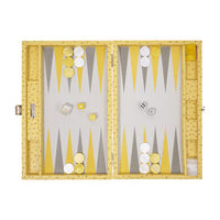 Yellow Ostrich Medium Backgammon Set, small
